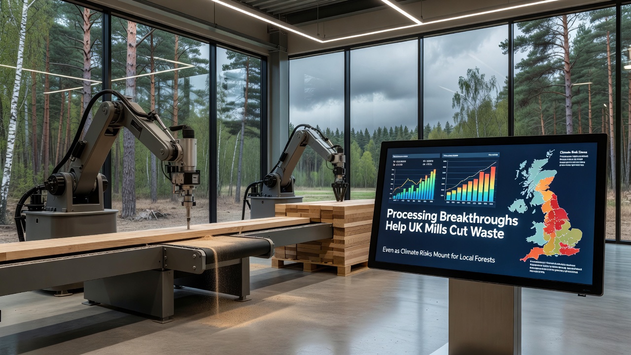 Advancements in Timber Processing Technologies Allow UK Mills to Reduce Waste Despite Rising Climate Risks to Surrounding Forests